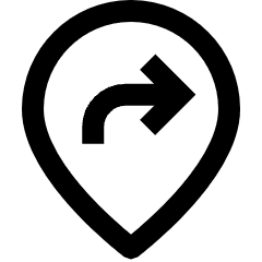 Location Pin Moved Icon from Sharp Line Set