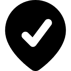 Location Pin Option Check Icon from Core Solid Set