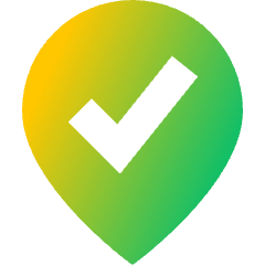 Location Pin Option Check Icon from Sharp Gradient Set
