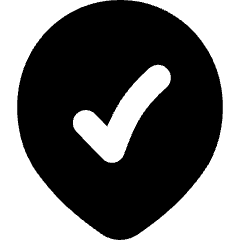 Location Pin Option Check Icon from Flex Solid Set
