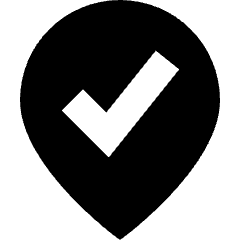 Location Pin Option Check Icon from Sharp Solid Set