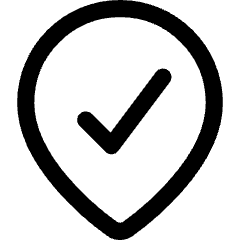 Location Pin Option Check Icon from Core Line Set