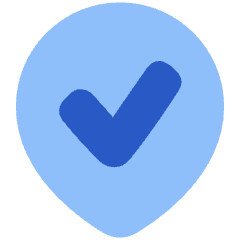 Location Pin Option Check Icon from Plump Flat Set