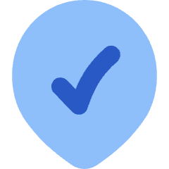 Location Pin Option Check Icon from Flex Flat Set