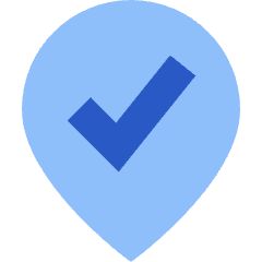 Location Pin Option Check Icon from Sharp Flat Set