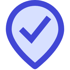 Location Pin Option Check Icon from Sharp Duo Set