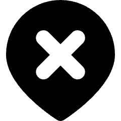 Location Pin Option Remove Icon from Micro Solid Set
