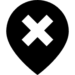 Location Pin Option Remove Icon from Sharp Solid Set