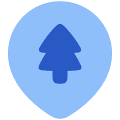 Location Pin Park Icon from Plump Flat Set