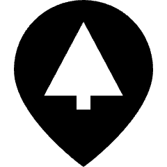 Location Pin Park Icon from Sharp Solid Set