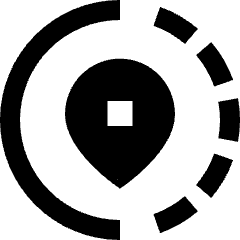 Location Pin Share Live Icon from Sharp Solid Set