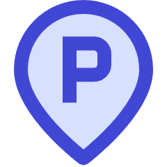 Location Pin Transport Parking Area Icon from Sharp Duo Set