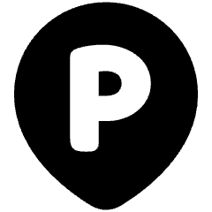 Location Pin Transport Parking Area Icon from Plump Solid Set