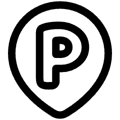 Location Pin Transport Parking Area Icon from Plump Line Set