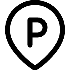 Location Pin Transport Parking Area Icon from Core Line Set