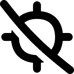 Location Target Off Icon from Flex Solid Set