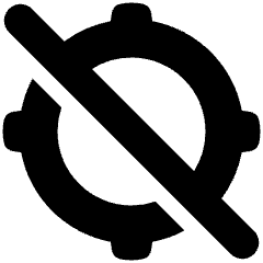 Location Target Off Icon from Plump Solid Set