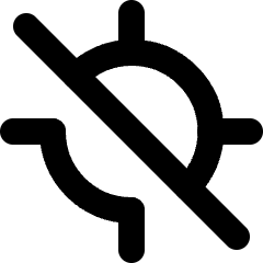 Location Target Off Icon from Micro Line Set