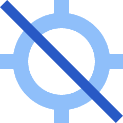 Location Target Off Icon from Sharp Flat Set