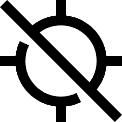 Location Target Off Icon from Sharp Line Set