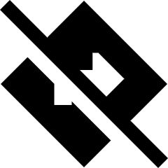 Map Direction Disable Icon from Sharp Solid Set