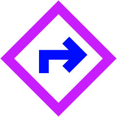 Map Direction Enable Icon from Sharp Neon Set