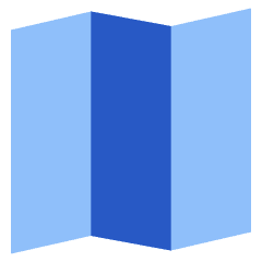 Map Fold Icon from Sharp Flat Set