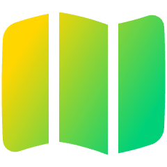 Map Fold Icon from Plump Gradient Set