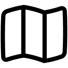 Map Fold Icon from Plump Line Set