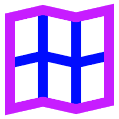 Map Grid Icon from Sharp Neon Set