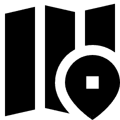 Map Location Icon from Sharp Solid Set