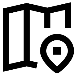 Map Location Icon from Sharp Line Set