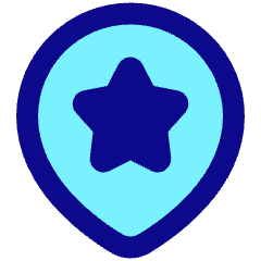 Map Location Star Pin Icon from Plump Pop Set