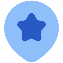 Map Location Star Pin Icon from Plump Flat Set