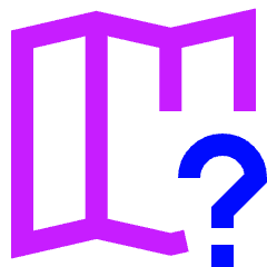 Map Quest Icon from Sharp Neon Set