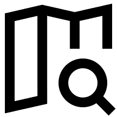 Map Search Icon from Sharp Line Set