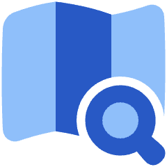 Map Search Icon from Plump Flat Set