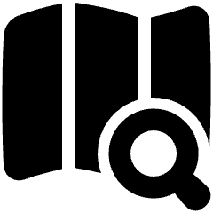 Map Search Icon from Plump Solid Set