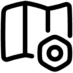 Map Setting Bolt Nut Icon from Plump Line Set