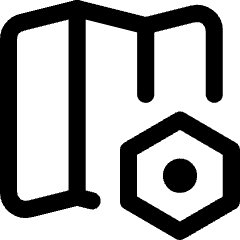 Map Setting Bolt Nut Icon from Core Line Set