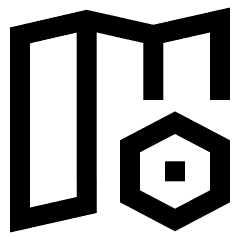 Map Setting Bolt Nut Icon from Sharp Line Set