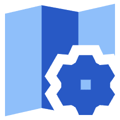 Map Setting Gear Icon from Sharp Flat Set