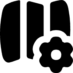 Map Setting Gear Icon from Flex Solid Set