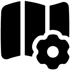 Map Setting Gear Icon from Plump Solid Set