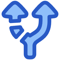Navigation Arrow Alt Route Icon from Plump Duo Set