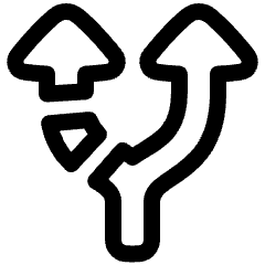 Navigation Arrow Alt Route Icon from Plump Line Set