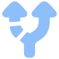 Navigation Arrow Alt Route Icon from Plump Flat Set