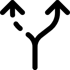 Navigation Arrow Alt Route Icon from Core Line Set