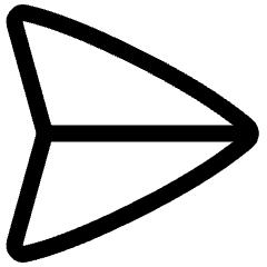 Navigation Arrow East Icon from Plump Line Set