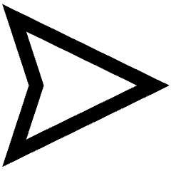 Navigation Arrow East Icon from Sharp Line Set